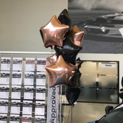 Car showroom balloons