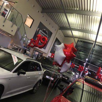 Corporate car sales showroom