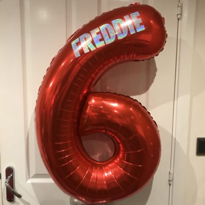 Personalised number balloon