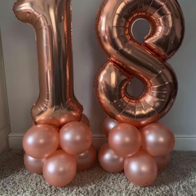 Birthday balloon towers