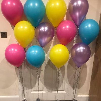 3 balloon bouquets